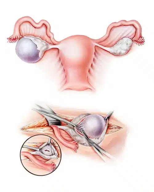 ovarian cysts info graphic